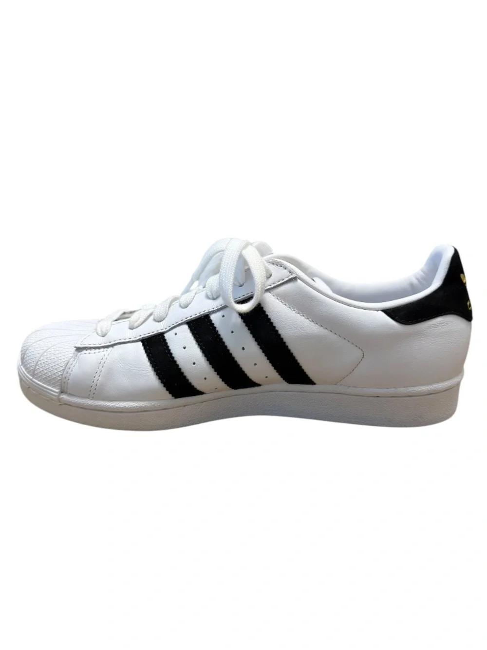 Floral Embroidered Leather Shell Toe Sneakers Adidas Superstar Women's 9